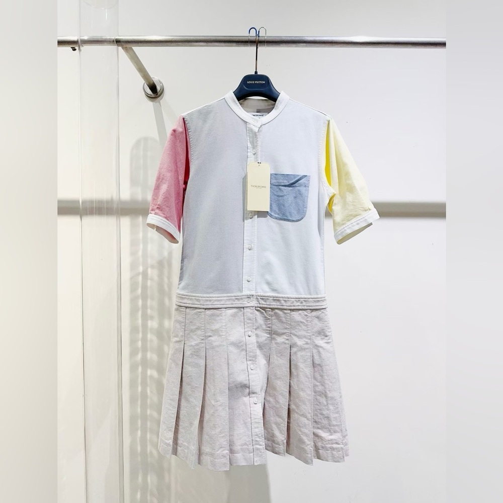 ❌sold❌Authentic Thom Browne Multicolor Kids Button Down Shirt